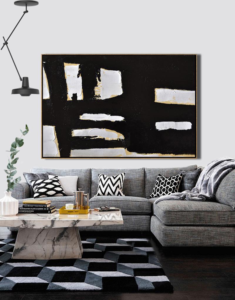 Horizontal Palette Knife Minimalist Art #C19Z - Click Image to Close